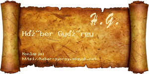 Héber György névjegykártya